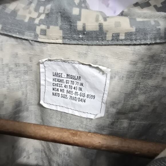 Army Jacket Mens Large Regular Digital Camo Desert Top Shirt Military SMP - Picture 3 of 12